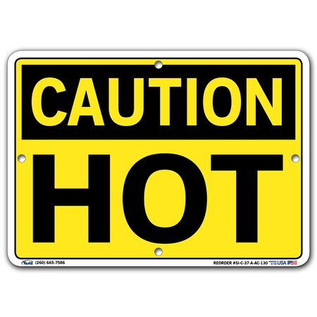 Vestil Aluminum Composite Sign, 7-1/2" H, 10-1/2" W, Aluminum Composite, Rectangle, SI-C-37-A-AC-130 SI-C-37-A-AC-130